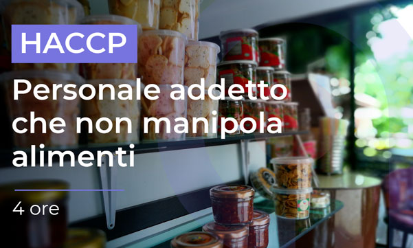 Personale addetto che non manipola alimenti